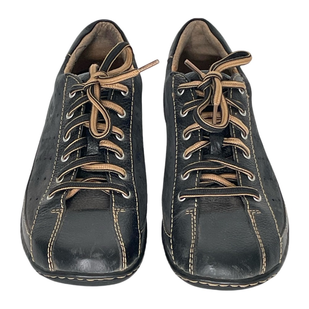 Born Womens Size 7 Hawkeye Black Leather Lace Up Shoes - Picture 4 of 13